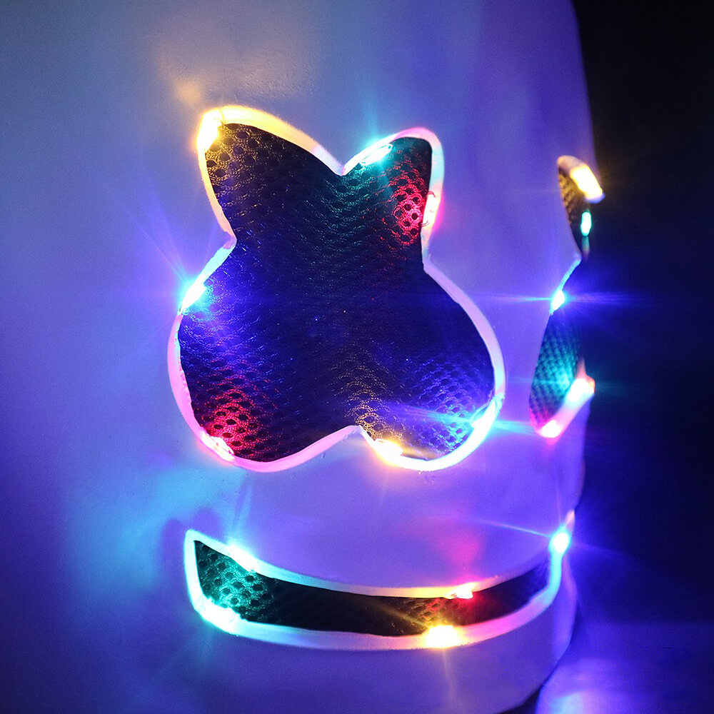 Marshmello Costume | LED Halloween Fortnite Costume-Costume Set-Pick NewYork