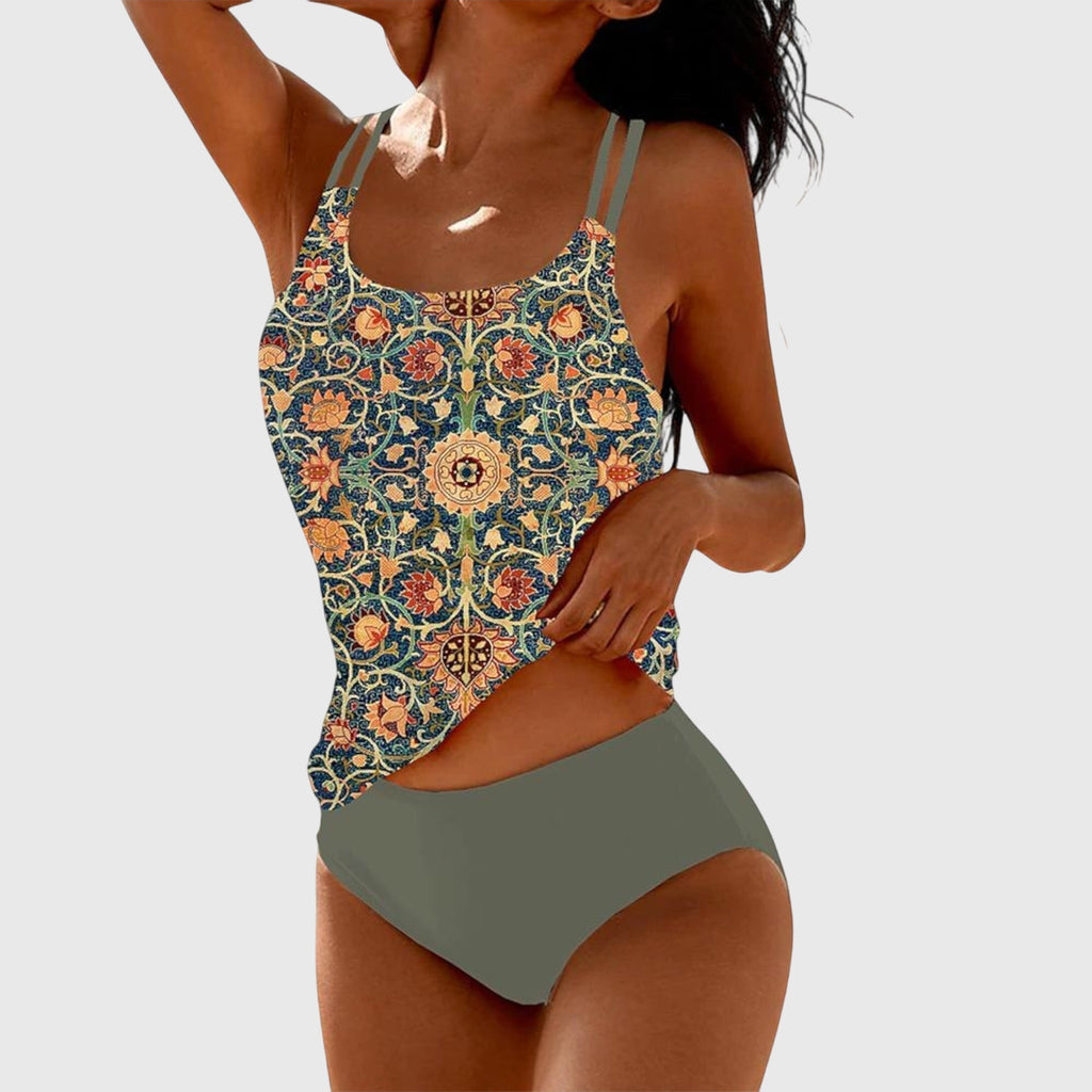 Tankini Swimsuit | Boho Style Two Piece Swimsuit-Women Swimsuit-Pick NewYork