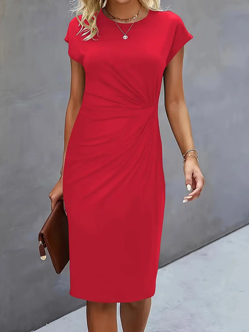 Hannah | Business Casual Women Midi Dress-Women Dress-Pick NewYork