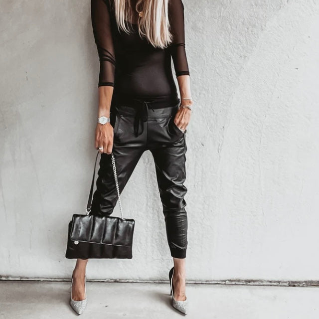 Dressy Joggers | Casual Chic Going Out Pants-Women Pants-Pick NewYork