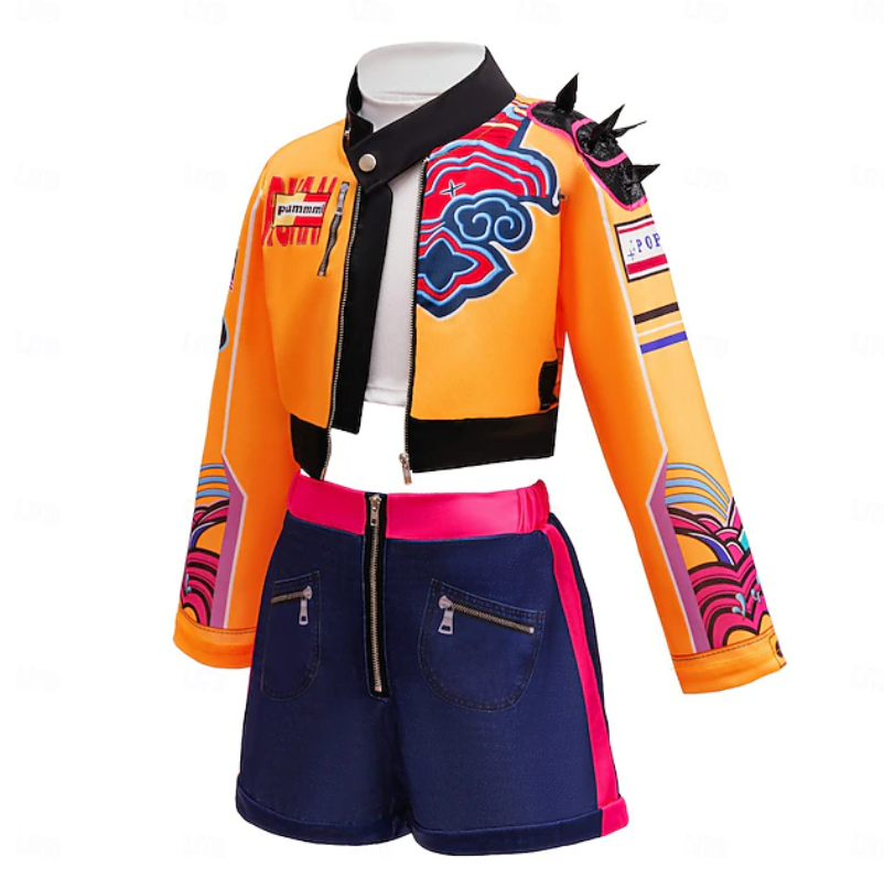 Ivy | Girls K-Pop Costume Set | Contrast Jacket Shorts-Kids Costume-Pick NewYork