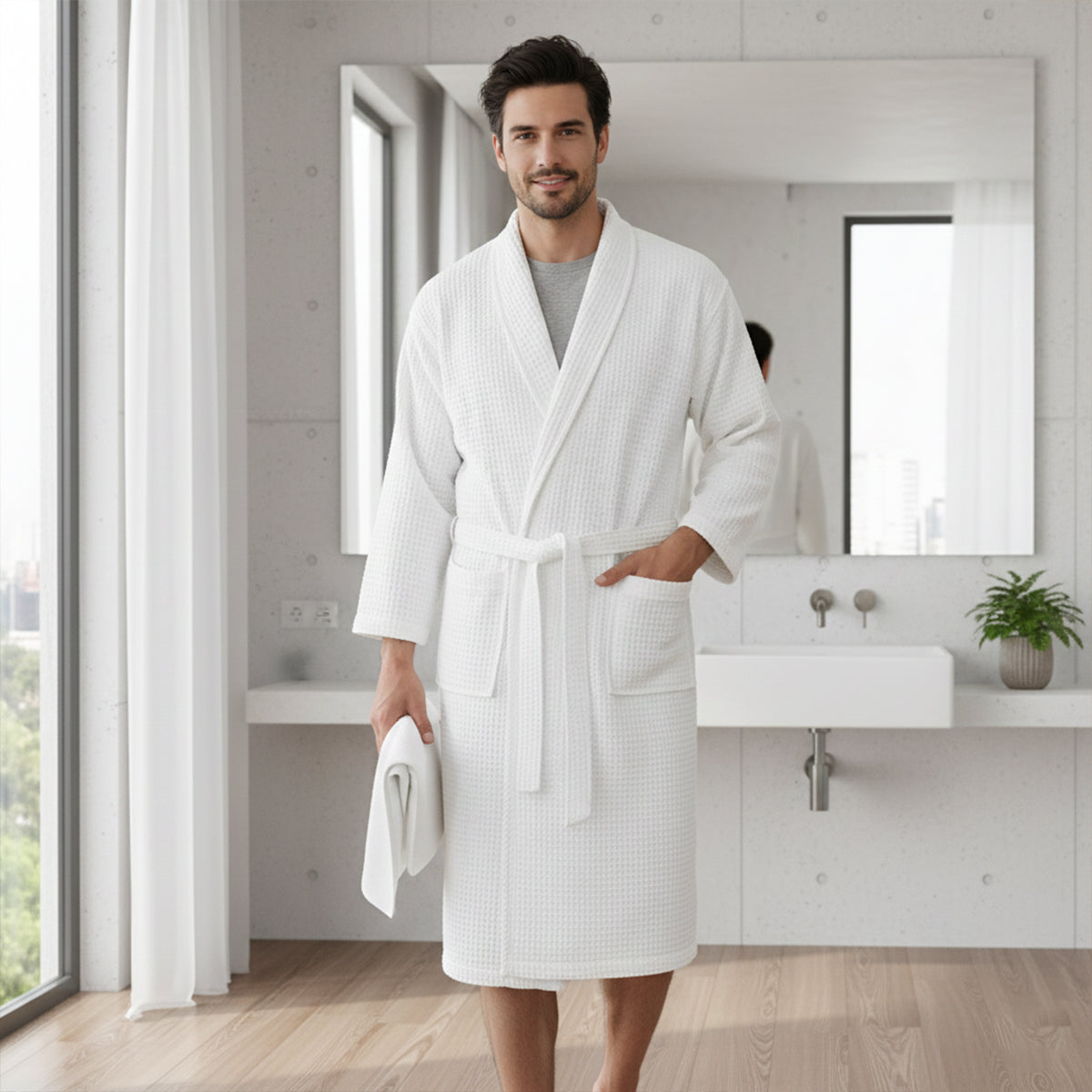 Everett | Comfortable Men’s Bath Robe-Men Robe-Pick NewYork