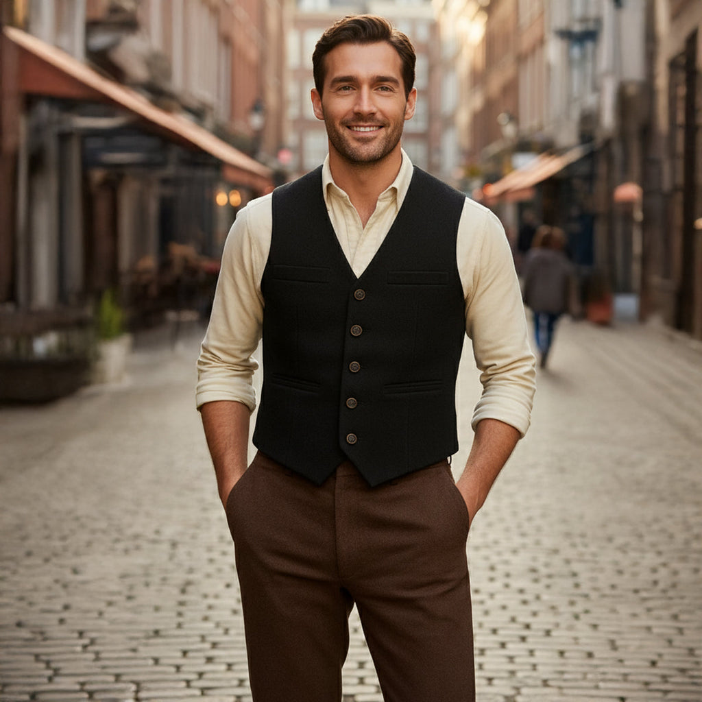 Hudson | Classic Vintage Mens Dress Vest-Men Vest-Pick NewYork