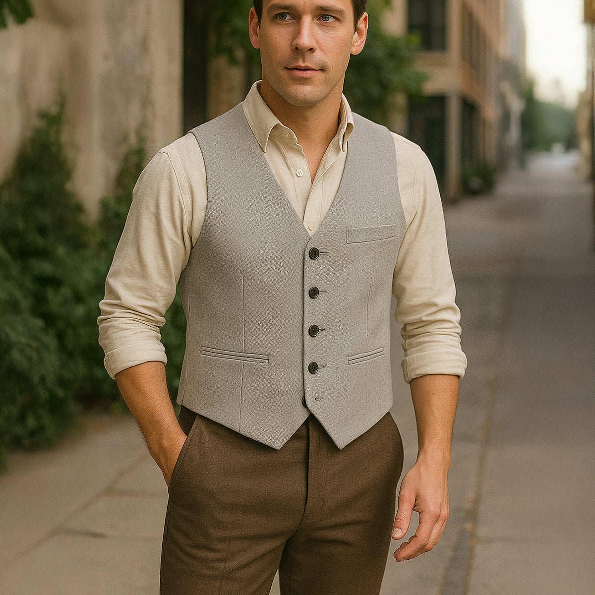 Hudson | Classic Vintage Mens Dress Vest-Men Vest-Pick NewYork