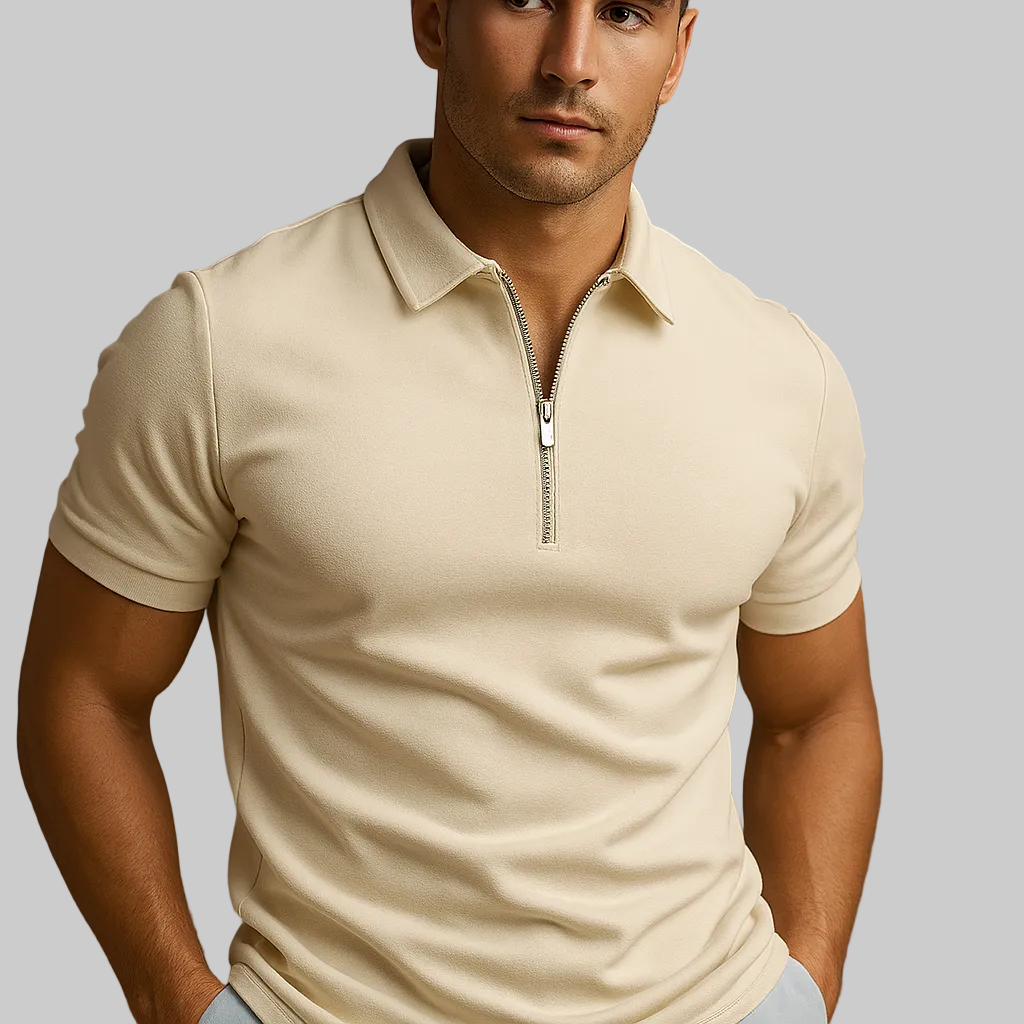 Luca | Refined Polo Zip-Up-Men Polo-Pick NewYork