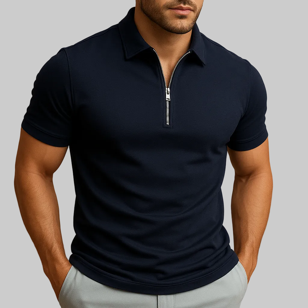 Luca | Refined Polo Zip-Up-Men Polo-Pick NewYork