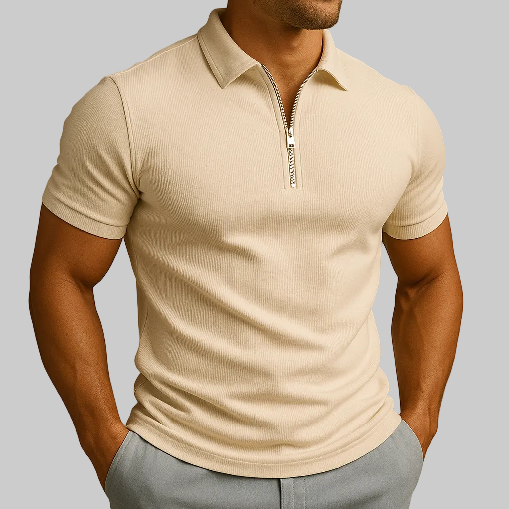 Luca | Refined Polo Zip-Up-Men Polo-Pick NewYork
