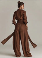 Sabrina | Women's Wide-Leg Jumpsuit | Belted Waist · PNY