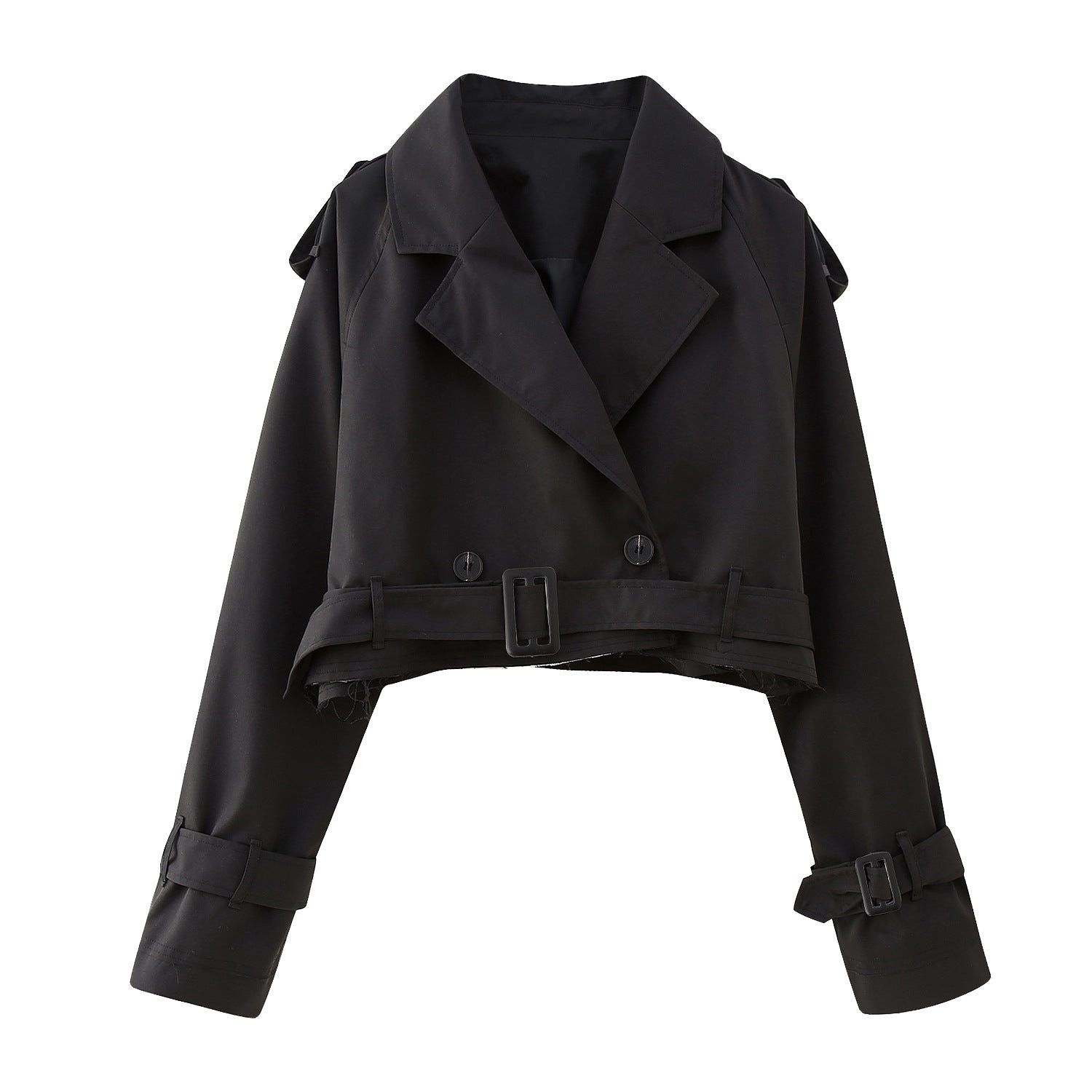 Sadie | Women's Cropped Trench Coat | Belted · PNY
