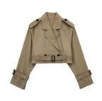 Sadie | Women's Cropped Trench Coat | Belted · PNY