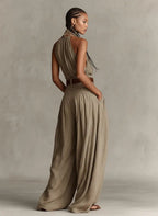 Vivian | Women's Halter Jumpsuit | Wide-Leg · PNY