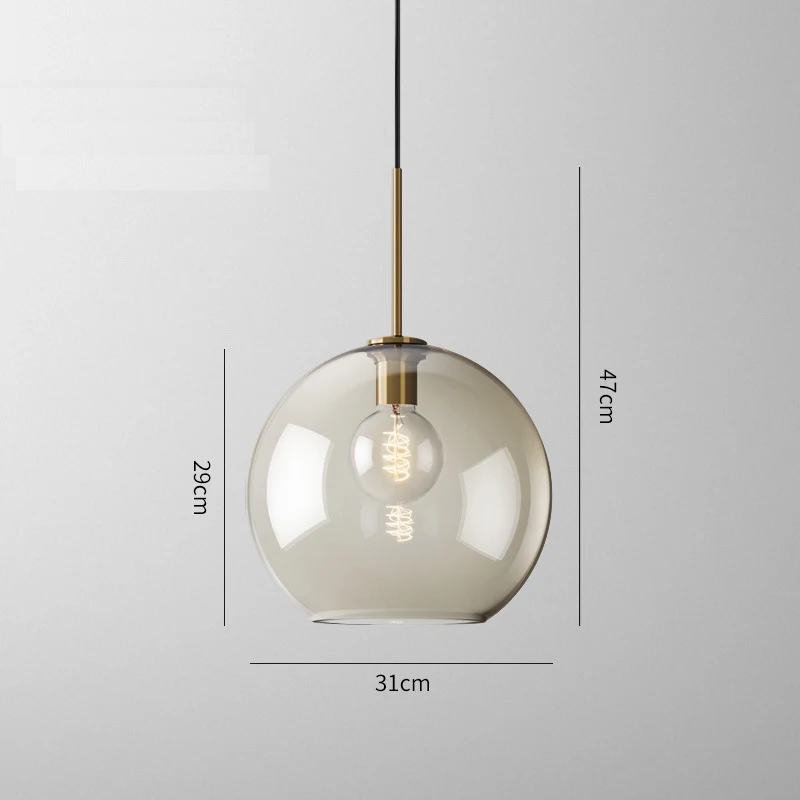 Ceiling Light | Glass Globe Pendant Fixture-Ceiling Light-Pick NewYork