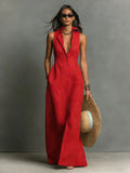 Scarlett | Women’s Sleeveless Maxi Dress | Button Front Resort Wear-Women Dress-Pick NewYork