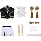 Skylar | Women’s Performance Stage Costume Set | Shoulder Panels Chain Detail Costume Wear-Women Outfit Set-Pick NewYork