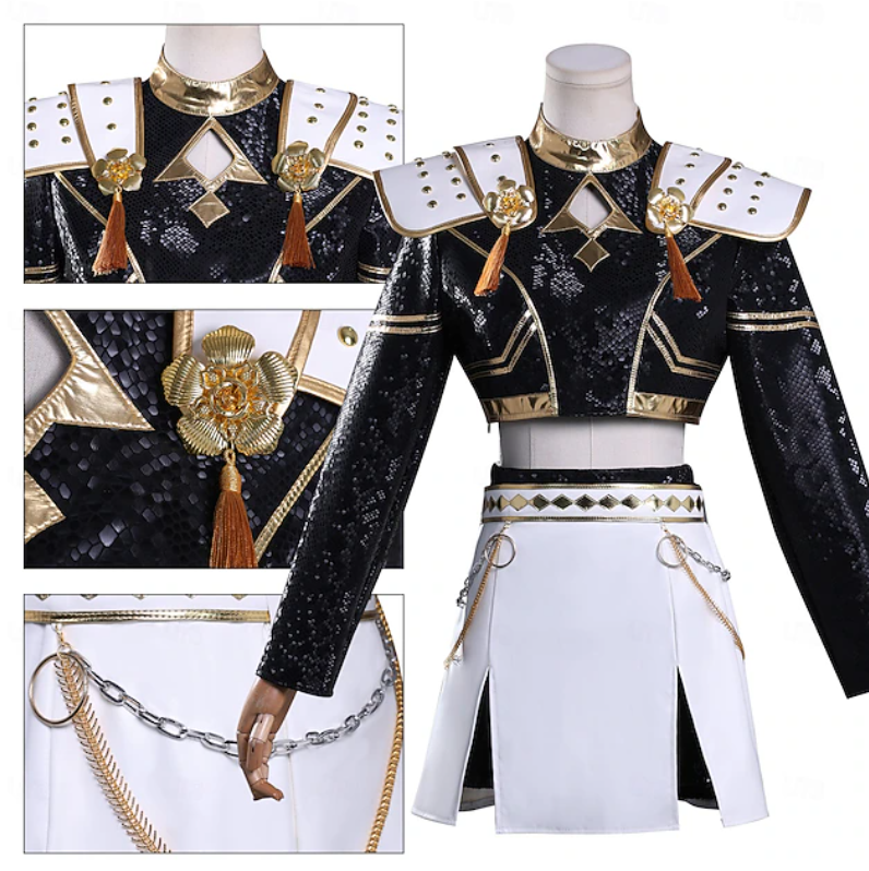Skylar | Women’s Performance Stage Costume Set | Shoulder Panels Chain Detail Costume Wear-Women Outfit Set-Pick NewYork