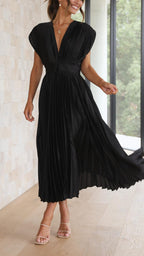 Harper | Pleated Midi Dress-Women Dress-Pick NewYork